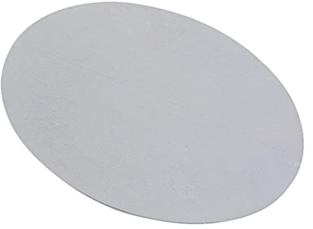 NKlaus piatto ovale alluminio bianco 17x12cm piattino portacandele spazzolato - Design 10392