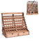 Plydolex Organizador de pintura de madera para 74 botellas de pinturas y 14 pinceles de pintura, organizador de pintura con 2 gabinetes para herramientas de arte y 6 soportes en miniatura