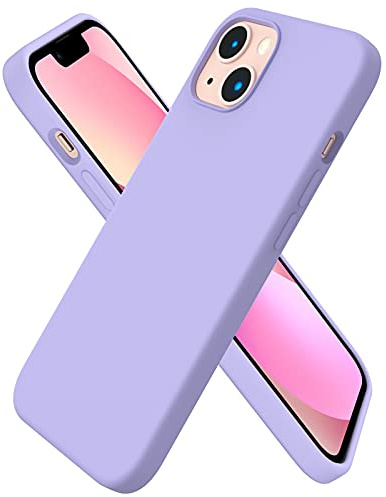 ORNARTO für iPhone 13 Hülle aus Silikon 6,1 Zoll - Helles Lila | Premium Flüssigsilikon, dünne Handyhülle, weich und griffig, tolle Haptik, stoß- und kratzfest, große Farbauswahl