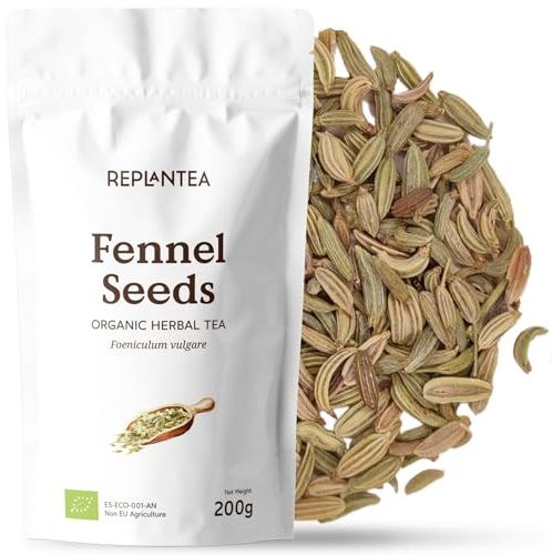 Fennel Seeds Organic 200g (100 Cups) | Organic Fennel Tea, Herbal Tea and Digestive Tea REPLANTEA