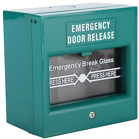 SYH&AQYE Door Emergency Exit Fire Alarm Button, Home Security Door Break Switch, Emergency Door Release Security Glass Break Alarm Switch for Home, Security Fire Panic Box