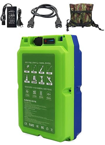 CSTAL Batería De Litio De Alta Velocidad De 36 V 12 Ah, para Cortadora De Setos, Cortadora De Césped Eléctrica, Herramientas De Jardín Dedicadas, con Cable Adaptador De Mochila