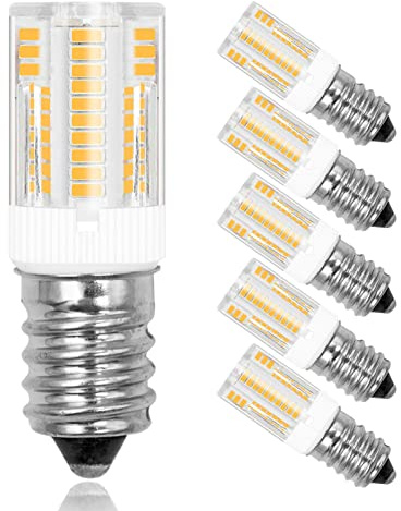 TZHILAN Glühbirne E14 LED 2W 3000K Warmweiß, AC 230V E14 Kerze Warmweiss Ersetzt E14 25W Glühlampe, Klein LED Lampe für für Kühlschrank, Nähmaschine, Salzlampe, nicht dimmbar, 5er-Pack [MEHRWEG]