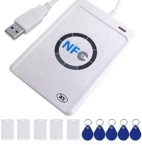 Wlauqueta Lector NFC ACR122U USB Contacto Grabador de Tarjeta IC Inteligente y Lector Copiador RFID Inteligente Duplicador UID Tarjeta Etiqueta Editable