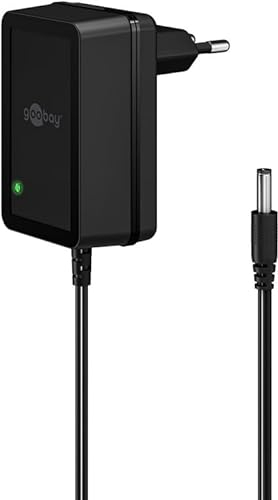 goobay Alimentatore universale 12 V/18 W 1,5 A Adattatore di Alimentazione Plug-in/Trasformatore di Alimentazione Spina DC 5,5 mm x 2,1 mm per TV Box, Router, videocamera, 64975