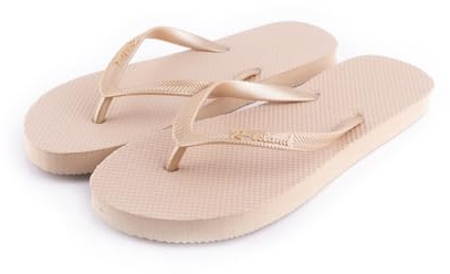 R-ISLAND Flip-Flop Damen-Sommer-Flops, Erwachsene, für Strand, Pool, Haus., kaki, 39 EU