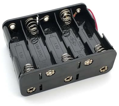 10 Piles AA 2A 15V, boîte de Support à Clip, boîtier de Rangement avec Fils Noirs