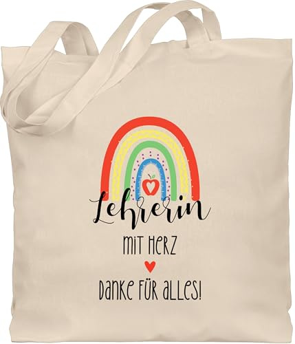 Shirtracer - Baumwolltasche - - Taschen - Lehrerin mit Herz Danke für alles | Danke Lehrerin Geschenke | Dankeschön Geschenke Lehrerin | Danke Lehrerin | Geschenk für Lehrerin Danke