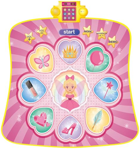 Playtastic Musikmatte: Kinder-Tanzmatte Magical Fairy mit 9 LED-Feldern, Musik, 2 Spielmodi (Spielmatte Kinder, Tanzspiele mit LED-Feldern, Spiele)