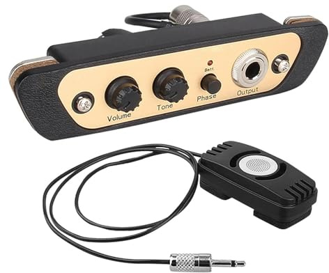 Gitarre Tonabnehmer Cajon Box Drum Preamp Pickup Musikinstrument Pickup Mit Mic 1/4 Zoll Ausgang