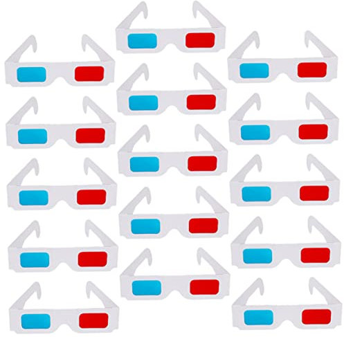 Paper 3d Anaglyph Glasses 40pcs for Cinema Viewing