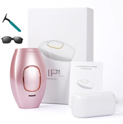 Lumynology BLOOMY Épilateur Lumière Pulsée, D'épilation Épilateur Laser Portable,Pour Femme Et Homme, Corps, Visage, Aisselles (Rose)