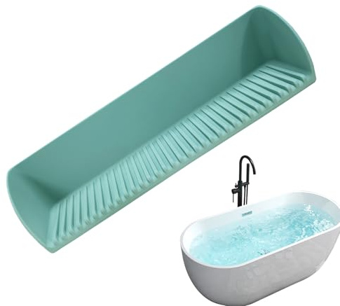 Guardia splash della vasca, barriera a spruzzo d'acqua, scudo della vasca silicone, uso sicuro, multifunzionale, facile installazione, 40.6x9x10cm/15.98x3.54x3.94in, ideale per uso domestico