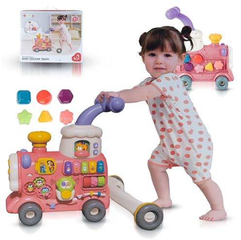 MalPlay Baby Lauflernwagen, Lauflernhilfe Kinderschieber Spielzeug Multifunktion, Kleinkinder, Baby Walker Spielzeug für Kinder, Spiel- und Laufwagenmusikalisches Aktivitäts