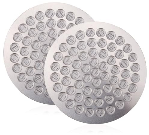 2 Stück Espresso Pucksieb, 53mm Edelstahl Kaffee Siebträger Pucksieb 0,8mm Dicke Wiederverwendbares Kaffeemaschinenzubehör Kompatibel mit Breville (Silber)