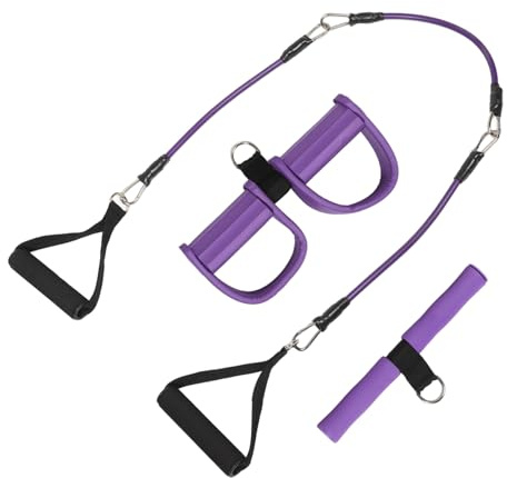 ARTSEWPLY Corde de Résistance Multifonction pour Jambes avec Pédale Ajustable Équipement Fitness et Stable pour Exercices de Renforcement Musculaire