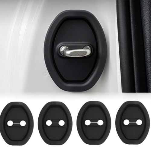 MVBILMSF 4 Pcs Door Lock Cover Latch Protector for Nissan Qashqai J10 J11 J12 2012-2024 2025, Silent Shock Pads Silicone Car Door Lock Protective Cover