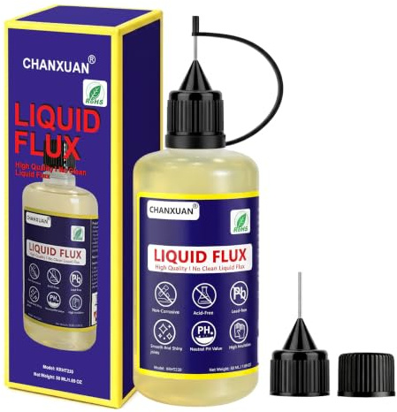 50ml Liquido Flussante per Saldatura,Flux Saldatura,Senza Piombo Saldatura a Stagno Nucleo di Colofonia,Non Richiede Lavaggio,per SMD BGA LED PCB Ecc.Componenti Riparazione Elettronica