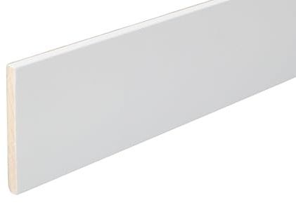 Hobby Legno - Battisedia Massello In Legno Ayous Laccato Bianco mm. 100X10X3000 (Prezzo Per ml. 6)