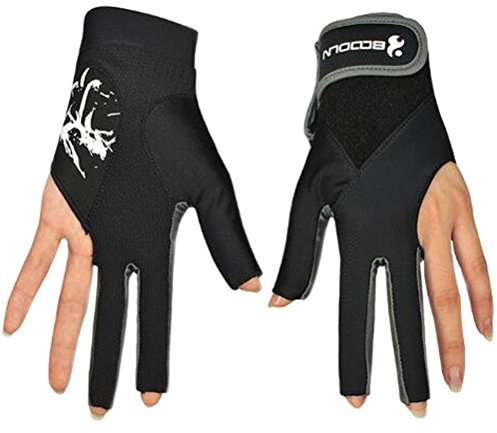 FULLANT Billard-Handschuhe, 3 Finger, linke Hand, Lycra, Billard-Handschuhe, Snooker-Instrumente, Billard-Zubehör, 2 Stück