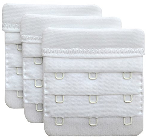 Chanie Women Pack of 3 Soft Comfortable 3 Hooks Bra Extender,6.1cm x 5.8cm