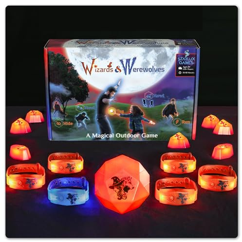 Starlux Games Wizards & Werewolves: EIN aktives Outdoor-Gruppenspiel mit Hide and Seek, Tag und nachleuchtenden Elementen, perfekt für RPG, DND, LARP und Kostüm-Fans
