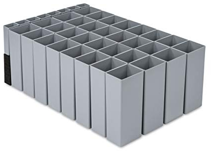 aidB NextGen Einsatzkasten Set 1/32 Unterteilung, 600 x 400 x 220 mm, ideal als Einsatz für Schubladen und NextGen Euroboxen