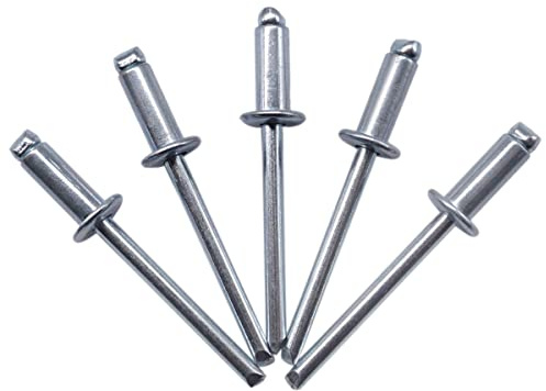 (100 Stück) Blindnieten 5,0 x 14 mm Offener Domkopf Popnieten DIN 7337 Stahlniete und Stahldorn (100, 5,0 x 14 mm)