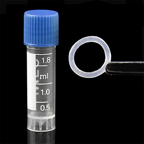 Tubes à Essai en Plastique 2ML Gradué avec Bouchon à Vis pour Laboratoire,Flacons pour Echantillon,Cryotubes En Plastique Tubes Cryogéniques Gradués Tube à Échantillons,Lot de 20