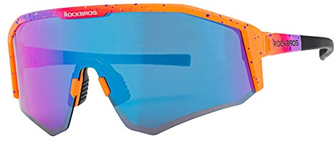 ROCKBROS Polarisierte Fahrradbrillen Damen Herren Sonnenbrille TAC-Gläser + TR90-Rahmen Verstellbarer-Bügel-Design für Radfahren Laufen Angeln