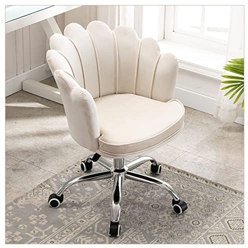 Guyifuny Silla De Escritorio Ergonómica Giratoria para Computadora Gira 360 ° Silla De Oficina En Casa Ajustable En Altura con Ruedas para Recepción/Hogar/Dormitorio/Tienda,C