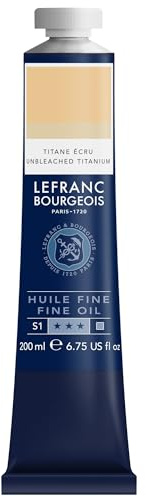 Lefranc Bourgeois 301837 Feine Ölfarbe in hervorragender Qualität,lichtecht mit gleichmäßige Konsistenz, 200ml Tube, ideal für Keilrahmen, Leinwand, Malkarton - Olivgrün