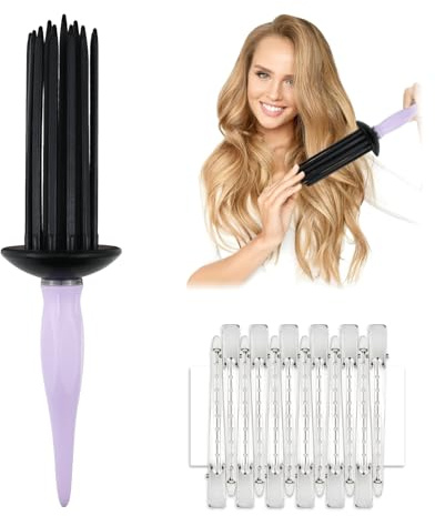 Lockenbürste Kämme Für Haar, Curly Hair Brush, Heißluft Styling Bürste, Curling Roll Comb, Tragbarer Curly Hair Brush, Ockenwickler Kämme Flauschiges Haar
