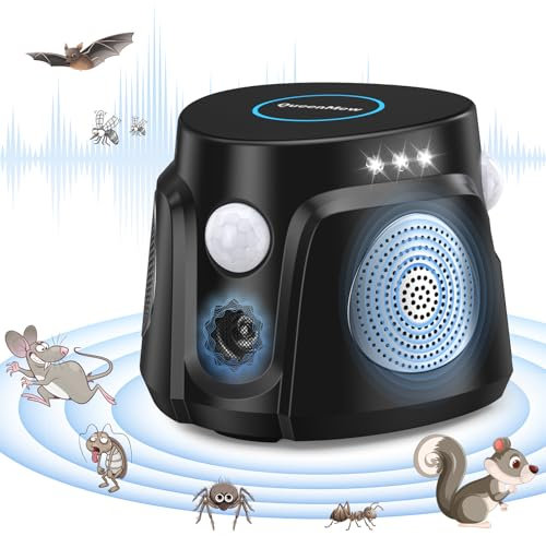 Tiptop Home Ultraschall Mäusevertreiber 360°,Mäuseabwehr Rattenabwehr mit 3 Modi,Ultraschall Gegen Mäuse Mäuseschreck Indoor Plug-in,Ultraschall Schädlingsbekämpfer for Dachböden, Garagen, Keller