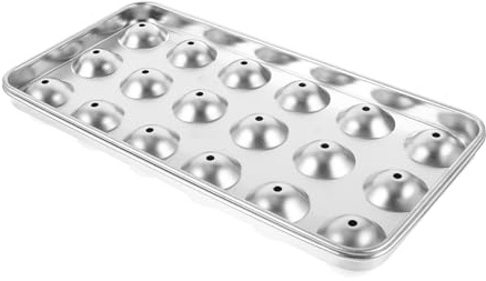 Moule à Glaçons Sphérique en Acier Inoxydable, Modèle 1 Pièce, Argenté | Bac à Glaçons Inox, Démoulage Facile et Nettoyage Simple, Forme Ronde Créative pour Usage Domestique
