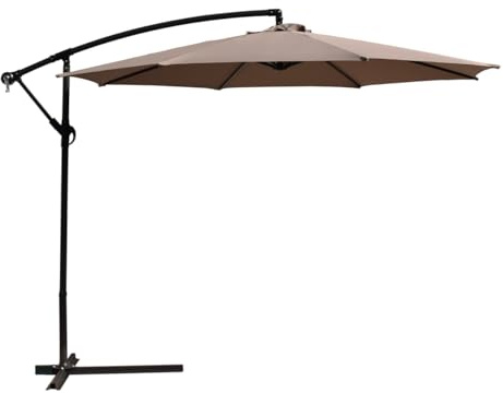Yellowshop | Ombrellone Da Giardino colori vari Ø mt. 3X3 Decentrato In Acciaio, Parasole Laterale Arredo Piscina, Gazebo, Terrazze, Bar, Hotel, Balconi