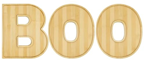 Tabla De Charcutería Boo, Bandeja para Fiesta con Queso Boo Tabla De Servir, Tablón De Madera Decoración Halloween para Merienda Postre Cocina Hogar Otoño Mesa Chimenea Escritorio
