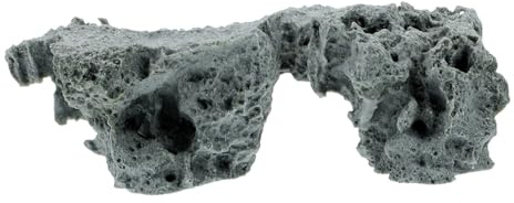 Milisten Décoration Aquarium Faux Grise Stable Ornement Cachette Poisson Grotte pour Réservoir Eau Douce