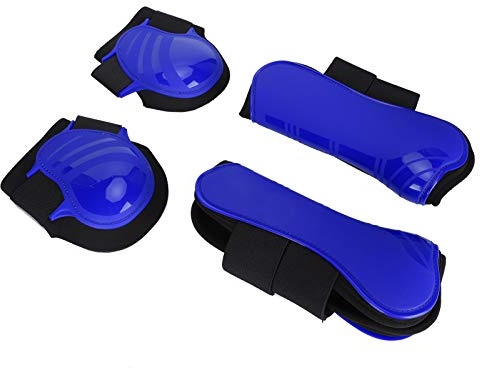 Qcwwy Protector de Pierna de Caballo para Deportes Ecuestres Material de Neopreno de PU Botas de Tendón Amortiguadoras para Deportes Ecuestres Botas de Tendón Amortiguadoras de Material de Neopreno