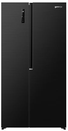 Gorenje NRS917C41BX Side-by-Side, 544L, PureFlat Serie, XXL Gefrierschulbladen, CrispZone, MultiFlow 360°, NoFrostPlus, Inverter-Kompressor, BxHxT: 91,1×178,6×61,5 cm, Matt Schwarz