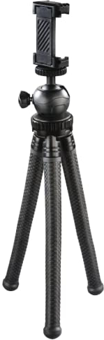 Hama - Mini treppiede con gambe a snodo per Smartphone, Gopro e fotocamera, 27 cm, nero