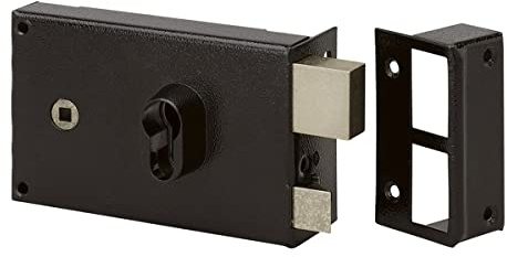 Metalux - METALUX 9762 Droite - Serrure en applique Horizontale avec Gâche Coffre 140x43x88 Axe 52.5 Entraxe 58