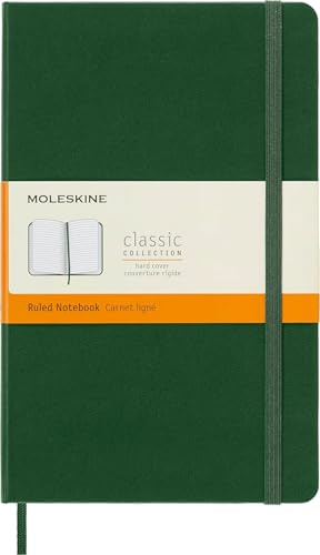 Moleskine Notizbuch mit linierten Seiten, Grün (Mirto), Groß, 13 x 21 cm