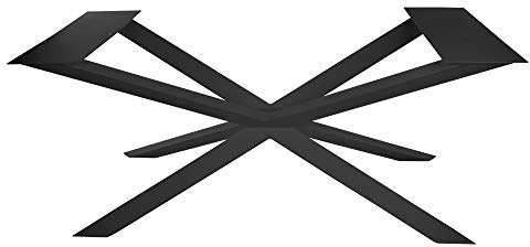 KTC Tec Kreuzgestell Stahl schwarz matt GX80x40 L1600 Tischgestell Küchentisch Esstisch Tischuntergestell X-Gestell