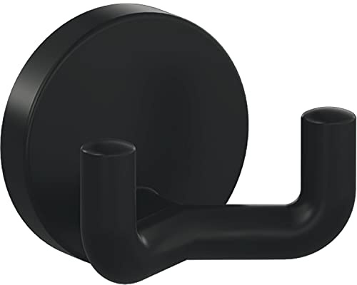 HEWI 477.90B025 90 Mantelhaken 477.90.025 Breite 60 mm,Tiefe 43,5 mm,Polyamid tiefschwarz, Farbe: schwarz matt
