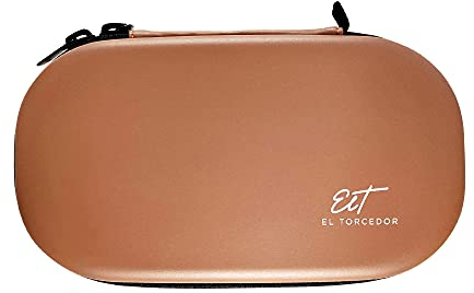 Elt EL TORCEDOR Reisehumidor - Kompaktes und hochwertiges Zigarrenetui - Idealer Reisebegleiter für Zigarren, Zigarrenschneider und Feuerzeug (Braun)