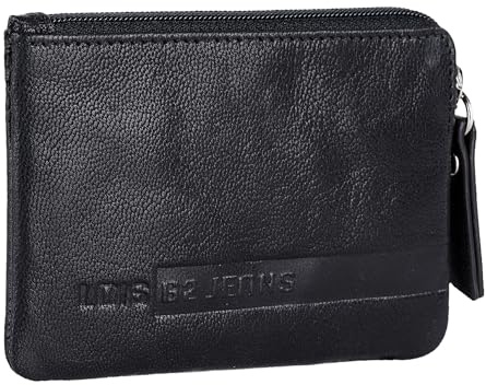 Lois - Porte-Monnaie Homme, Porte-Monnaie Homme Cuir Compact RFID pour Usage Quotidien, Petit Porte-Monnaie en Cuir Au Design Fonctionnel pour Pièces Et Essentiels, Noir