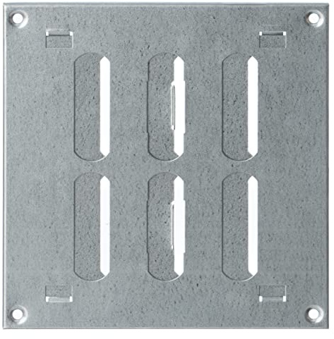 150x150mm Rectangular Metalica Rejilla de Ventilación con Persiana, Galvanizado
