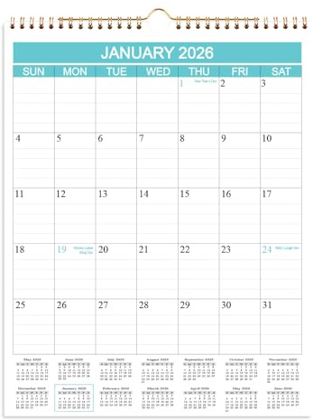 Calendar 2026-2027 - Wall Calendar Runs from Jan 2026 to Jun 2027-18 Monthly Calendar with Thick Paper for Planning and Organizing for Home or Office, Calender Planner, 8.5 x 11 In 2026 27 Calendars