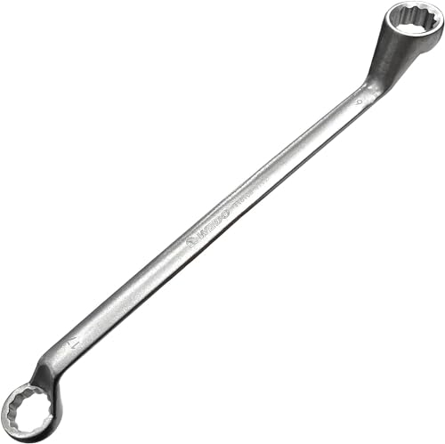 WEDO Doppel-Ringschlüssel,Gekröpfter Schraubenschlüssel,Ringschlüssel,Leicht Schraubenschlüssel,Titan,SW 22X24mm,Länge 330mm,Schraubenschlüssel
